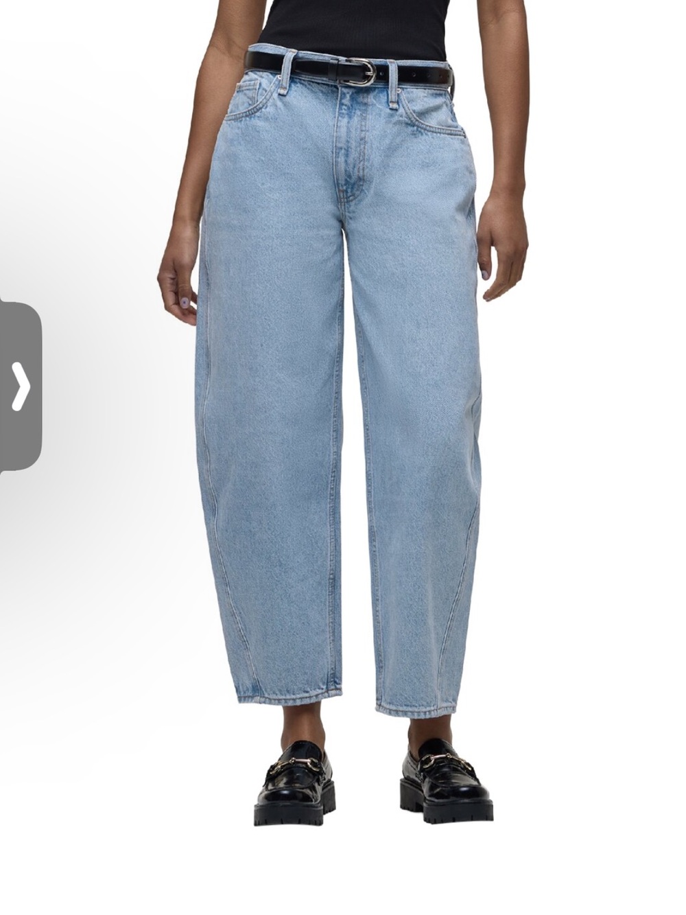 Hudson Light Blue High-Waist Barrel leg Relaxed Jeans NWT $195 Sz 25